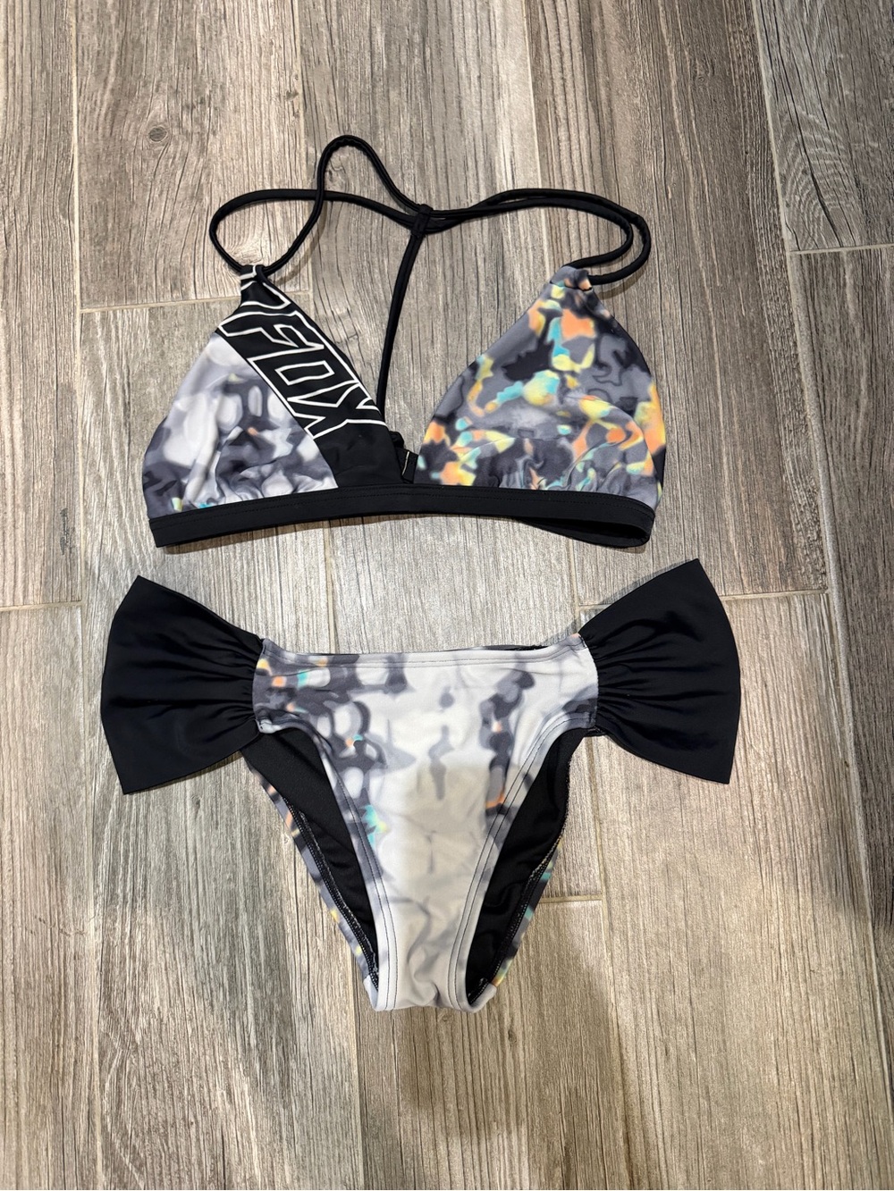 Fox Racing Women's Black & Multicolor Triangle Bikini